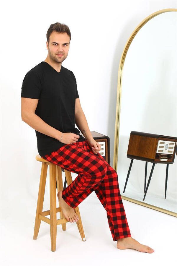 Men's Plaid Cotton Pajama Bottoms - 11