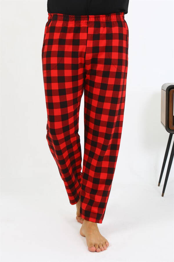 Men's Plaid Cotton Pajama Bottoms - 13