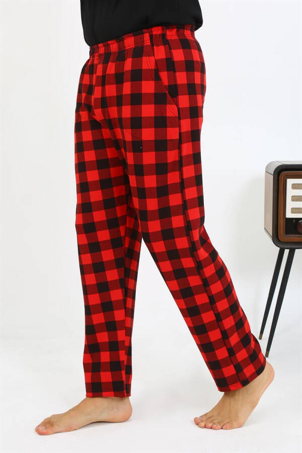 Men's Plaid Cotton Pajama Bottoms - 15