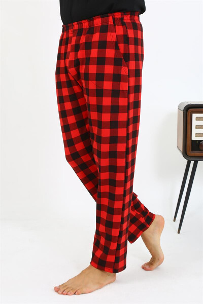 Men's Plaid Cotton Pajama Bottoms - 6