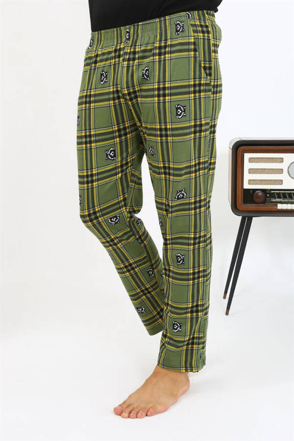 Men's Plaid Cotton Pajama Bottoms - 7