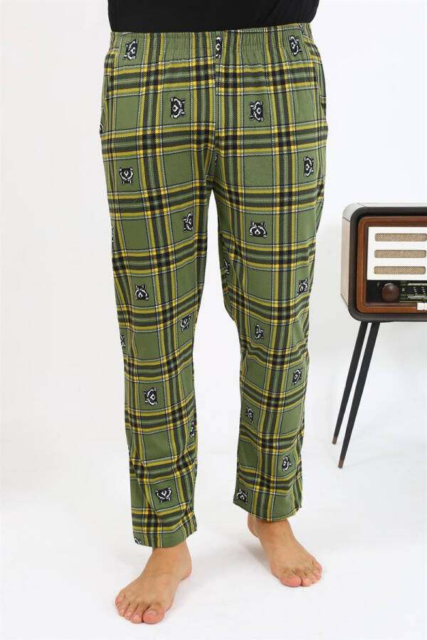 Men's Plaid Cotton Pajama Bottoms - 11