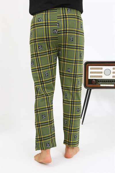 Men's Plaid Cotton Pajama Bottoms - 12