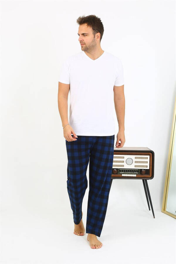 Men's Plaid Cotton Pajama Pants - 7