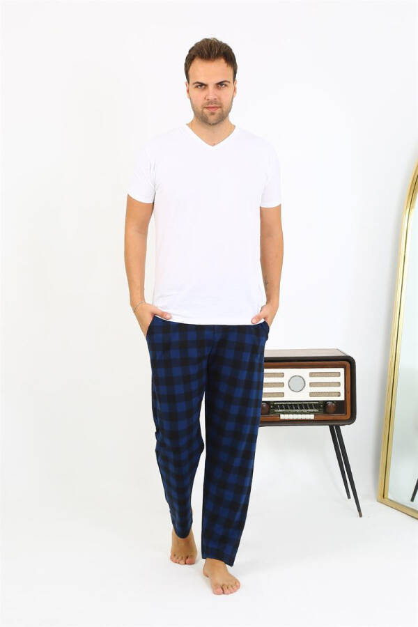 Men's Plaid Cotton Pajama Pants - 8