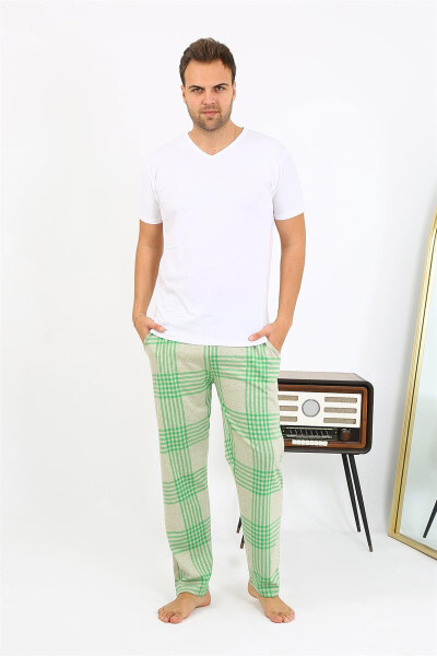 Men's Plaid Cotton Pajama Pants - 9