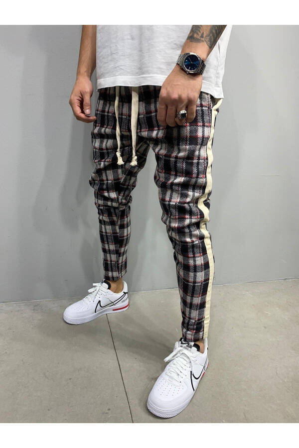 Men's Plaid Jogger Pants - 4