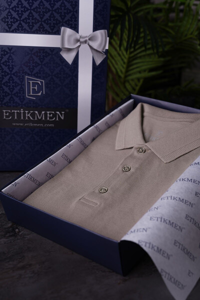 Men's Polo Shirt with Vison Collar Design in Gift Box - 3