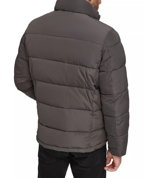 Men's Puffer With Set In Bib Detail, Created for Modazone Alloy Grey - 2