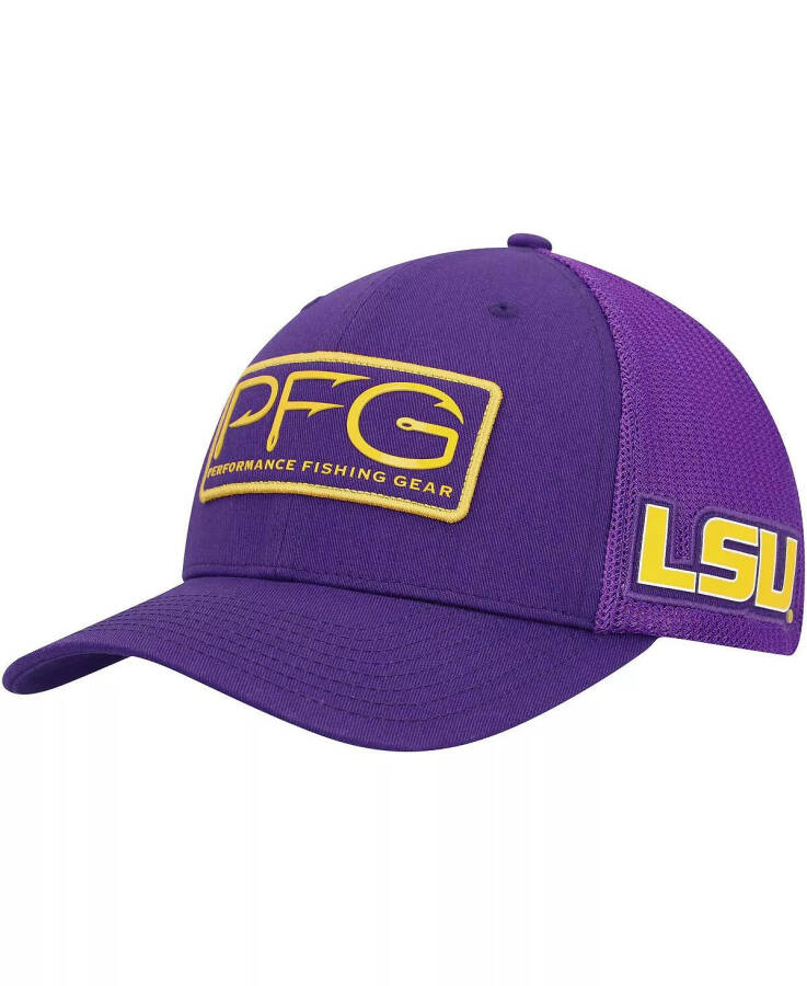 Men's Purple LSU Tigers PFG Hooks Flex Hat Purple - 1