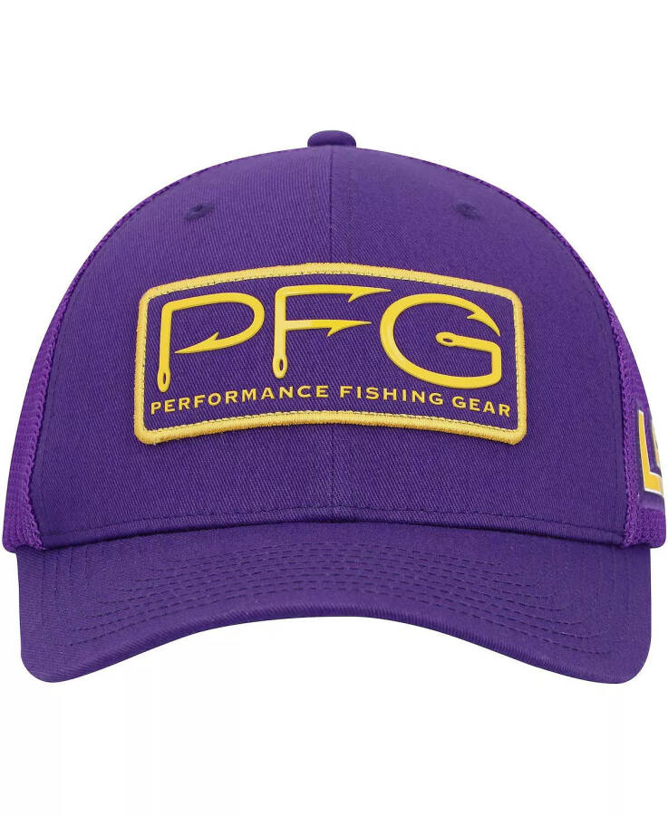 Men's Purple LSU Tigers PFG Hooks Flex Hat Purple - 3