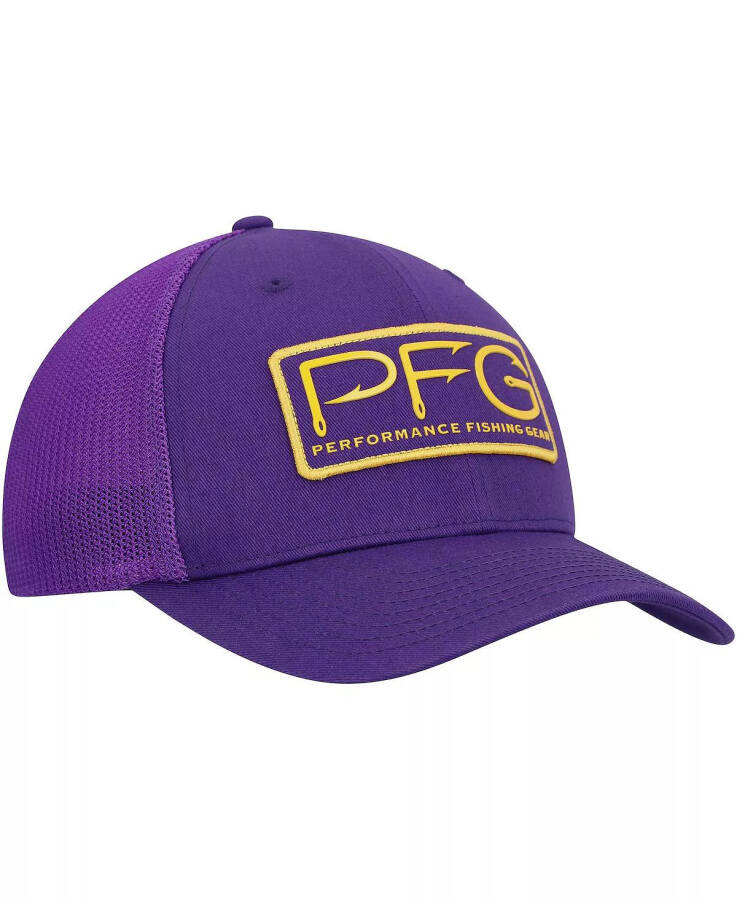 Men's Purple LSU Tigers PFG Hooks Flex Hat Purple - 4