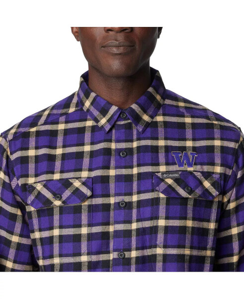 Men's Purple Washington Huskies Flare Gun Flannel Long Sleeve Shirt Purple - 2