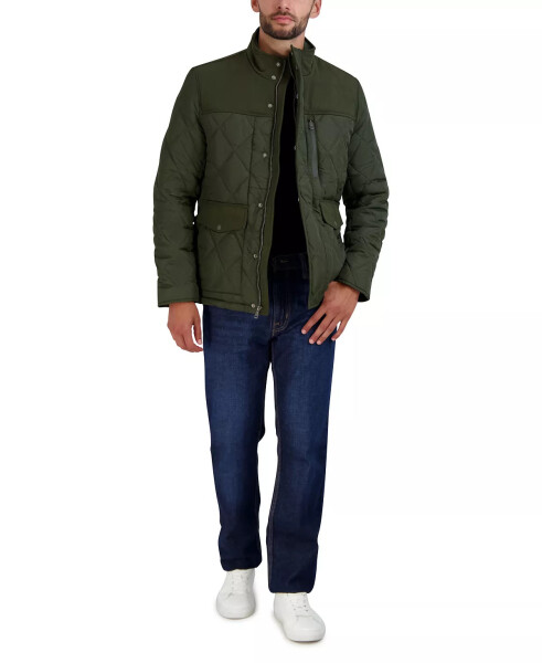 Men's Quilted Barn Jacket Army Green - 4