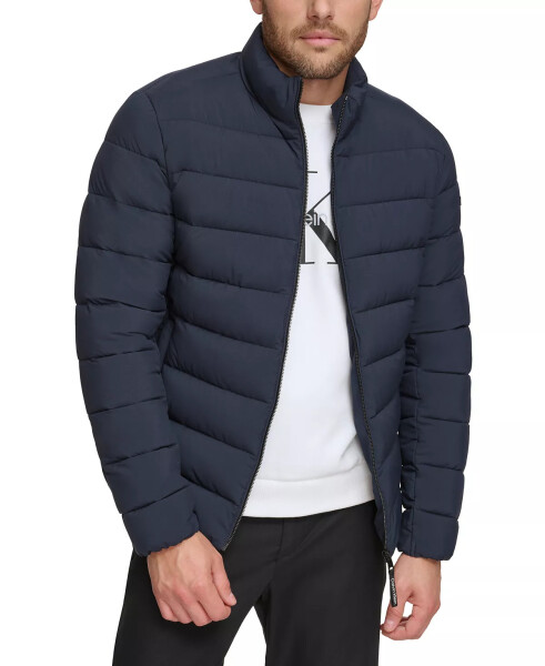 Men's Quilted Infinite Stretch Water-Resistant Puffer Jacket True Navy - 1