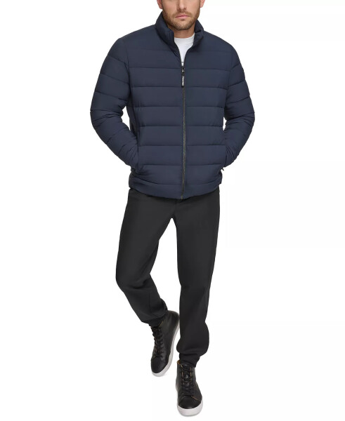 Men's Quilted Infinite Stretch Water-Resistant Puffer Jacket True Navy - 5