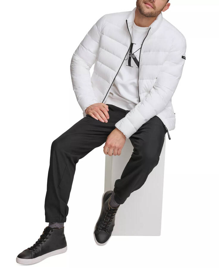 Men's Quilted Infinite Stretch Water-Resistant Puffer Jacket White - 5