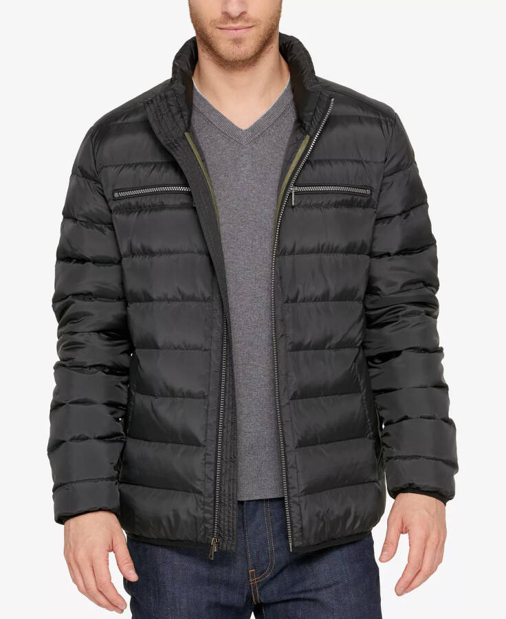 Men's Quilted Zip-Front Jacket Black - 1