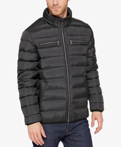 Men's Quilted Zip-Front Jacket Black - 6