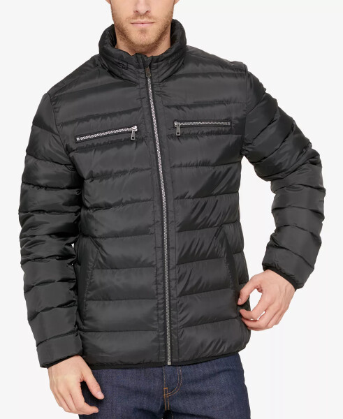 Men's Quilted Zip-Front Jacket Black - 8