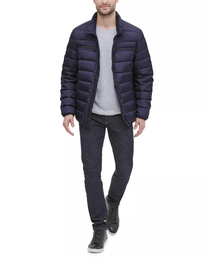 Men's Quilted Zip-Front Jacket - Navy - 3