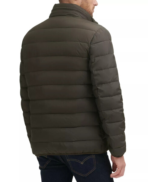 Men's Quilted Zip-Front Jacket Olive - 2