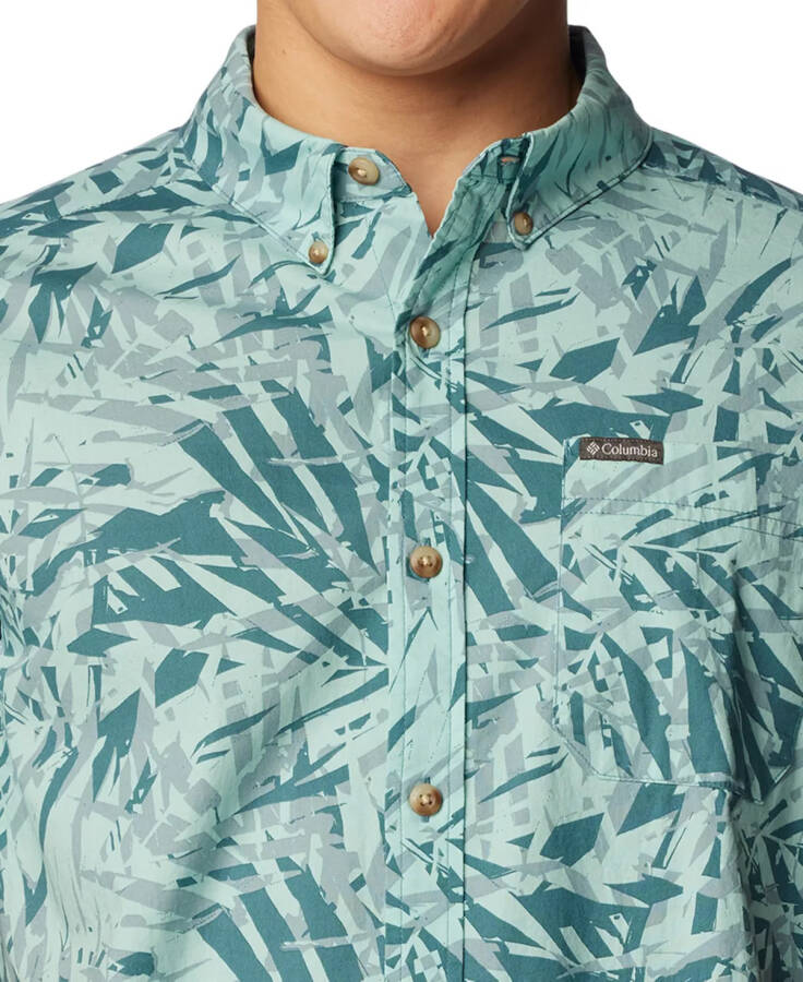 Men's Rapid Rivers Printed Short Sleeve Shirt Cloudburst Dye Palms - 3