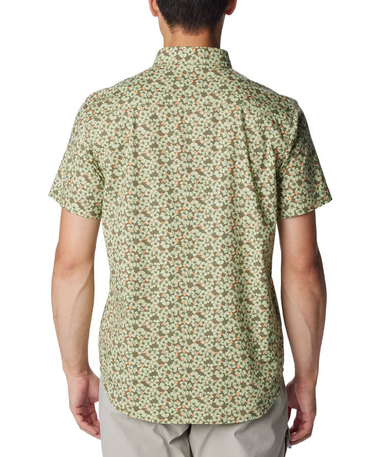 Men's Rapid Rivers Printed Short Sleeve Shirt Sage Leaf Geobl - 2