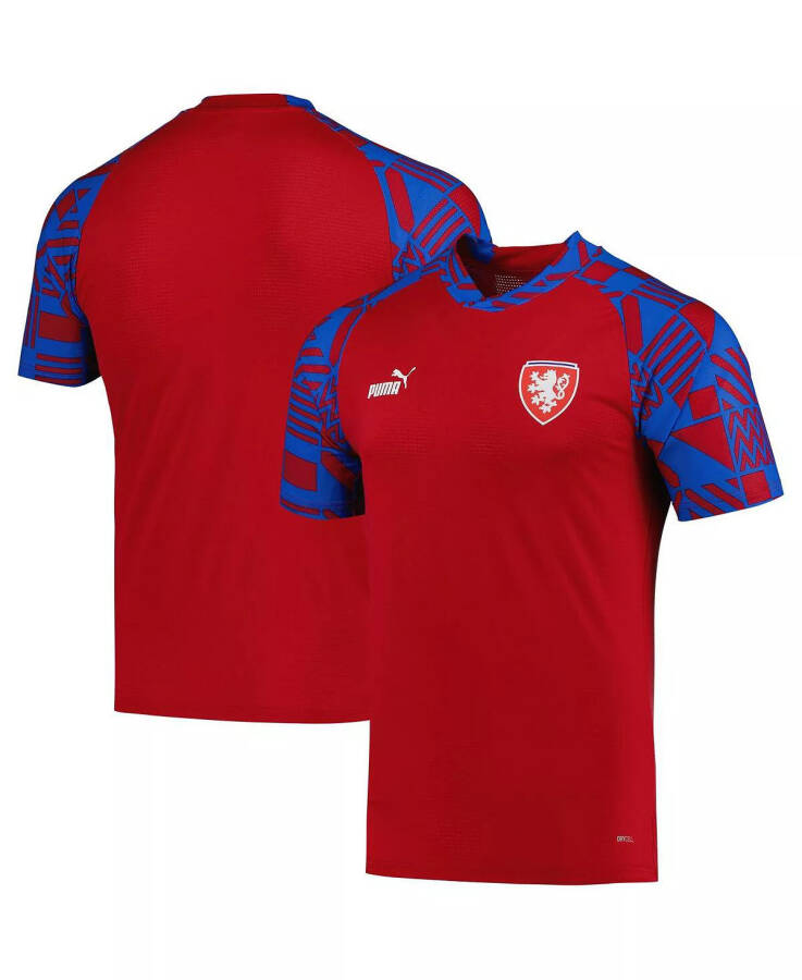 Men's Red Czech Republic National Team Pre-Match Raglan DryCELL V-Neck Top Red - 1