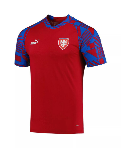 Men's Red Czech Republic National Team Pre-Match Raglan DryCELL V-Neck Top Red - 3