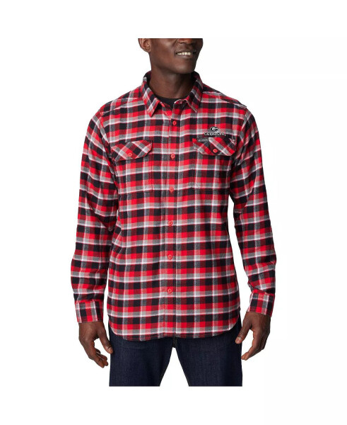 Men's Red Georgia Bulldogs Flare Gun Flannel Long Sleeve Shirt Red - 1