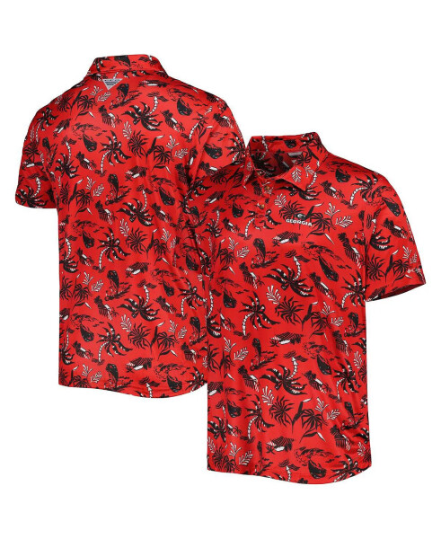 Men's Red Georgia Bulldogs Super Terminal Tackle Omni-Shade Polo Shirt Red - 1