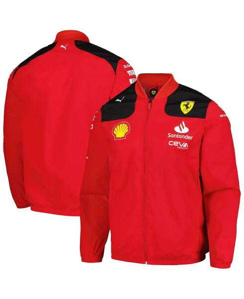 Men's Red Scuderia Ferrari Team Full-Zip Jacket Red - 1