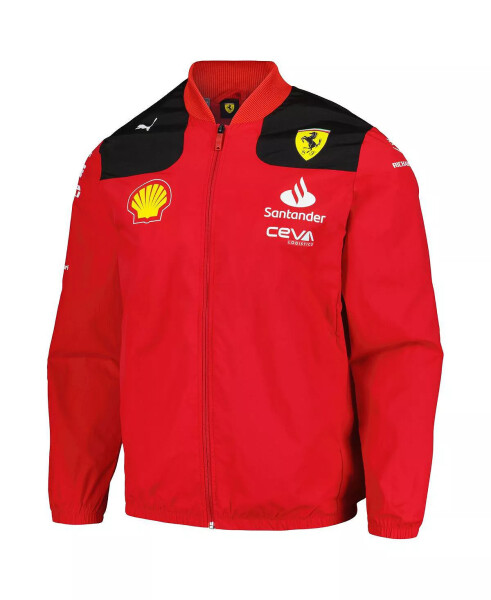 Men's Red Scuderia Ferrari Team Full-Zip Jacket Red - 3