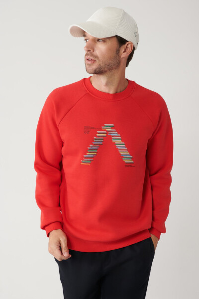 Men's Red Sweatshirt - 2