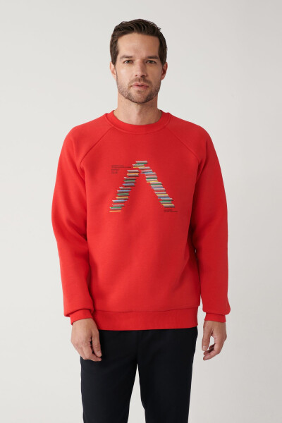 Men's Red Sweatshirt - 4