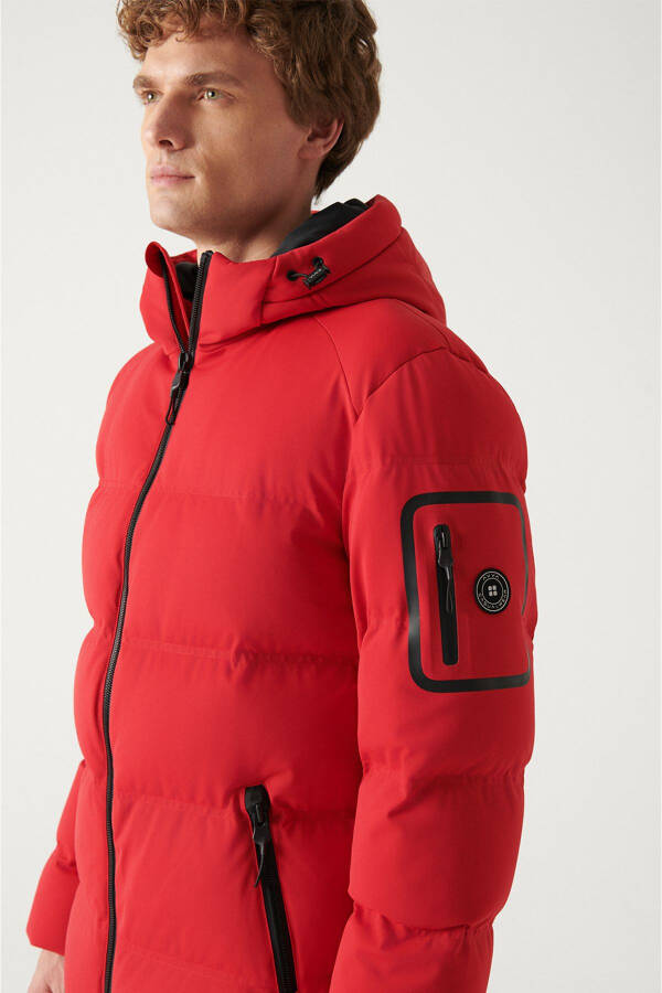 Men's Red Thermal Waterproof Windbreaker - 2