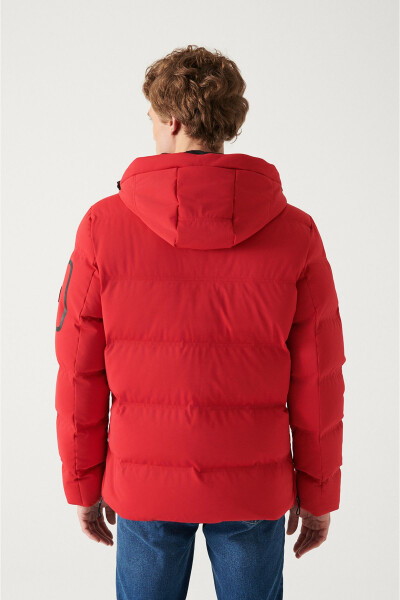 Men's Red Thermal Waterproof Windbreaker - 4