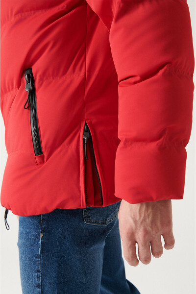 Men's Red Thermal Waterproof Windbreaker - 6