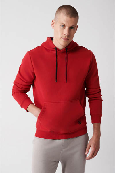 Men's Red Unisex Sweatshirt - 7