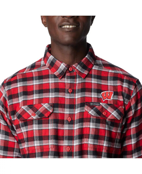 Men's Red Wisconsin Badgers Flare Gun Flannel Long Sleeve Shirt Red - 2