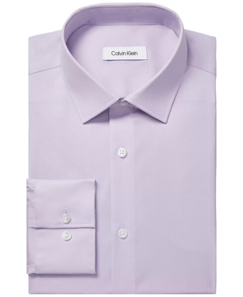 Men's Refined Slim Fit Stretch Dress Shirt New Lilac - 3