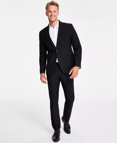 Men's Refined Slim-Fit Stretch Suit Jacket Black Beauty - 4