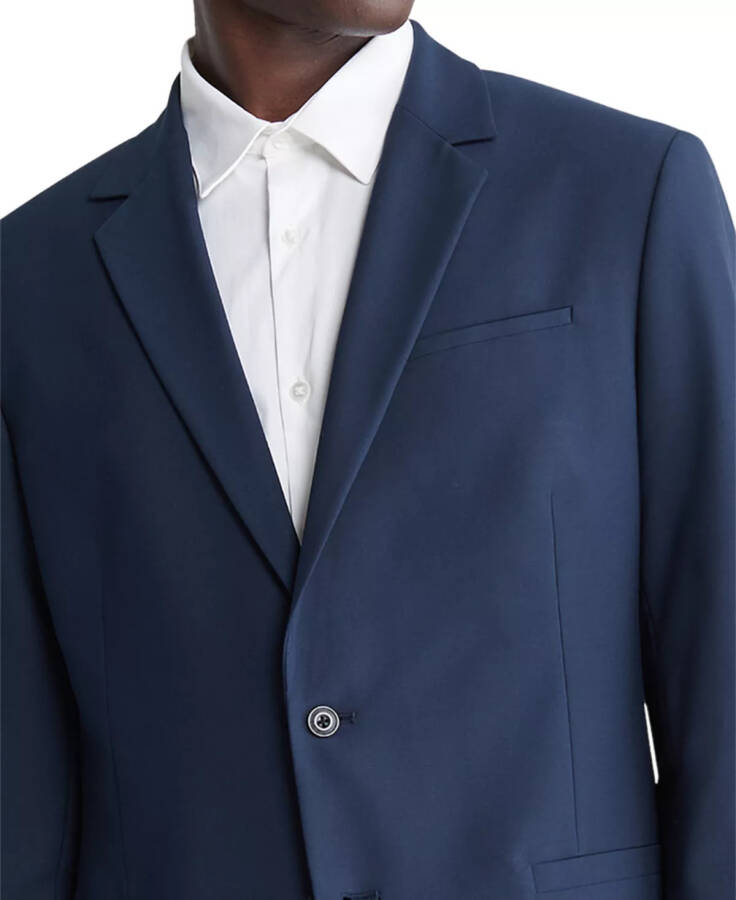 Men's Refined Slim-Fit Stretch Suit Jacket - Dark Sapphire - 3