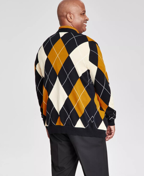 Men's Regular-Fit Argyle Cardigan, Created for Modazone Golden - 4