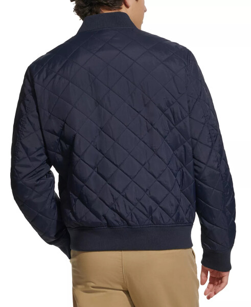 Men's Regular-Fit Diamond-Quilted Bomber Jacket Navy - 2