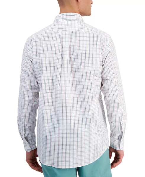 Men's Regular Fit Letto Plaid Dress Shirt, Created for Macy's Green Pink - 2