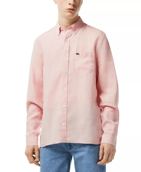 Men's Regular-Fit Linen Shirt Lt/paspink - 4