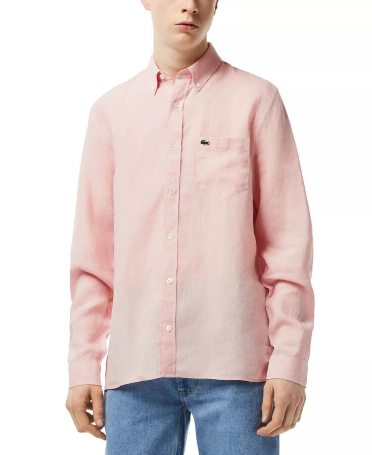 Men's Regular-Fit Linen Shirt Lt/paspink - 4