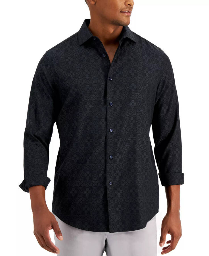 Men's Regular-Fit Medallion-Print Shirt, Created for Modazone Black Cbo - 1